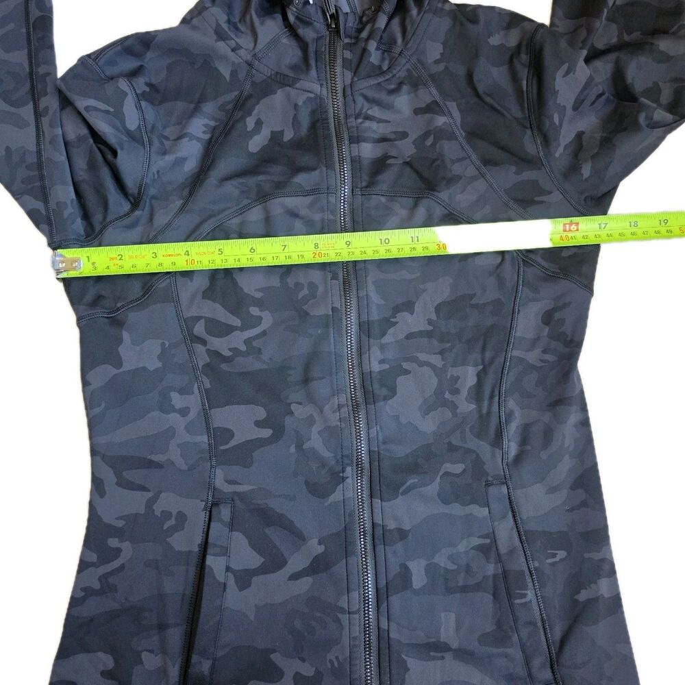 Lululemon Hooded Define Jacket Heritage 365 Camo Deep Coal, Size 10 - Picture 5 of 11